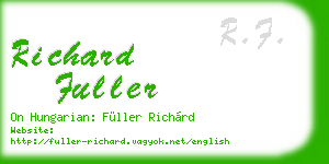 richard fuller business card